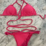 Pink Strappy Bikini Set Size M Photo 0
