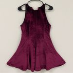 Commense Velvet Zipper Slim Tank Dress Burgundy Halter Mini . Size Small Red Photo 2
