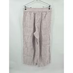 Sigrid Olsen Linen Striped Wide Leg Pants Women's Large Elastic Waist Photo 2
