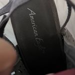 American Eagle  suede Gray Peep-Toe Heels size 7.5 Photo 1