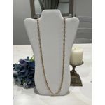 Necklace gold tone double‎ clasp paper clip chain Photo 1