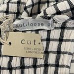 NEW Cut Loose Size Medium Top Blouse Crop Long Sleeve Checkered Plaid Boho Photo 7