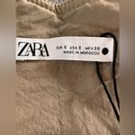 ZARA Woman’s Bustier Corset Top. Tan Khaki Strapless Zip Front Photo 5