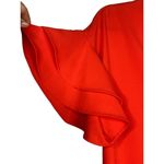 ZARA  V Neck Shift Mini Dress Short Tiered Ruffle Sleeves "Night-Out" S Red #2979 Photo 10