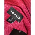 Torrid  Pointelle Cardigan Open Front Sweater Berry Pink Size 5X NWTS Photo 8