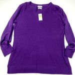 Van Heusen  V-Neck Purple Sweater Size M NWT Photo 0