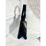 NWT Quilted Koala Crushed Velvet Midi East West Bag w/ Gold Glitter Heart Strap Black Photo 10