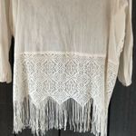 Free People Lace Top With Fringe Photo 5