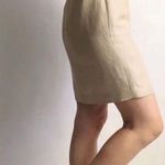 Amanda Smith  Petites 100% linen tan skirt. Size 10 petite Photo 0