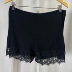 Pinkblush  Medium Black Lace Trim Shorts Maternity Postpartum Buttery Soft Photo 0
