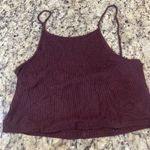 Brandy Melville  Burgundy Ribbed Camisole Photo 0