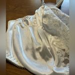 Just My Size  Vintage Bra White Satin Lace Pearl Detail 1985 Underwire NWT 44D #2 Photo 6