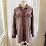 Free People North Star Shacket Oversized Textured Utility Jacket Rosewood Photo 2