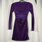 Princess Polly Nolan Mini Dress Sparkly Metallic Purple Size 2 Photo 3