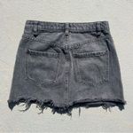 We The Free Gray Denim Zip Up Front Ring Pull Jean Skirt Size 24 Photo 2