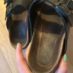 Birkenstock black leather Arizona slide sandals 38 Size 8 Photo 2