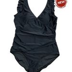 One Piece Marina West Women Size XXL Black Swimsuit   Ruffle NWT (27-109) Photo 0