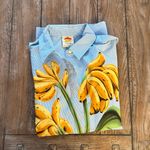 Farm Rio  Blue Banana Cocina Striped Shirt Photo 6