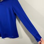 Under Armour  Women Blue Fitted Cold Gear Long Sleeve Pullover Hoodie Size S Photo 5