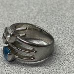 Lia Sophia  Multi Color Gemstones Cushion Cocktail Ring Size 7.5 Modernist Photo 3