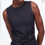 Madewell Contrast-Stitch Relaxed Straight-Leg Jumpsuit in Linen Photo 1