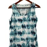 AnyBody Watercolor Print Sleeveless Tank & Cropped Pants Lounge Set S White Photo 1