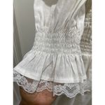 LPA x Revolve White Vivia Linen Blend Puff Sleeve Mini Dress Sz XL Photo 5