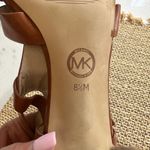 Michael Kors Brown Leather MK Logo Gladiator Heels Sandals Women's 8.5M Photo 6