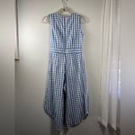 Plains & Prints Blue & White Gingham Embroidered Sleeveless Knee Length Jumpsuit Size 4 Photo 5
