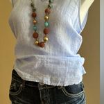 Almost Famous Vintage Denim Dark Blue Embellished Studded Ripped Mini Skirt Sz 7 Photo 0