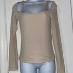 Who What Wear  Thea Layered Look Cream Top Medium NWT Photo 0