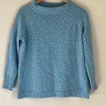 Ann Mashburn  100% Cashmere Sweater Heathered Blue Size Small Photo 0