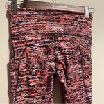 Lululemon Fast and Free Tight II 25" *Nulux Flash Pleat Orange Multi- Size 4 Photo 1