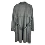 Love for Humanity Couture Black Label Faux Suede Gray Belted Trench Coat Sz XL Photo 3