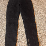 We The Free  Bella Moto Mid Rise Skinny‎ Jeans Black Zipper Detail Size 27 Photo 0