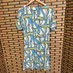 Lilly Pulitzer Raquel Beach Club Docksider Blue Sailboat Tie Waist Dress Size XS Photo 2