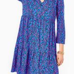 Lilly Pulitzer  Alaina 3/4 Sleeve Dress Blue Flare in Growl and Prowl Photo 0