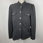 INC INTERNATIONAL CONCEPTS Women's Military Style Ponte Knit Jacket Large Gray Photo 9