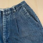 Chic vintage high waisted pleated straight leg mom jeans medium wash Size 12 Blue Photo 7