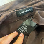 100% silk blacky Dress Brown Jacket Size M Photo 2
