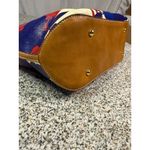 Nine West Women's Floral Tote Bag Red White Blue Brown Accents Photo 13