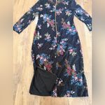 Bisou Bisou NWT  Dress Michele Bohbot Black Floral Midi laceFitting Dress Size 14 Photo 5