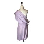 Wish  Rise‎ Purple One Shoulder Tie Waist Asymmetrical Mini Dress Size S Photo 4