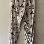 PJ Salvage Lounge Thermal Knit Pajama Pants Dogs Pattern Joggers Style Photo 3