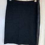 Gap Moto Full Zip Pencil Skirt Women 4 Black Retro Goth Emo Punk Knee Length Photo 0