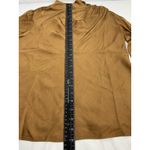 Tahari by ASL Walnut Brown Pleated Button Shoulder Blouse NWT Size S Photo 7