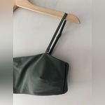 Aerie Dark Forest Green Square Neck Bandeau Bikini Top Photo 1