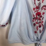 ZARA  Trafaluc Collection Off-Shoulder Embroidered Boho Top S Photo 4