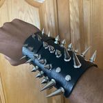 3 PCs Gothic PU leather Spiked Studded Bracelets Photo 2