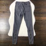 Brandy Melville  Moto Zip Faded Black Skinny Jeans Photo 6